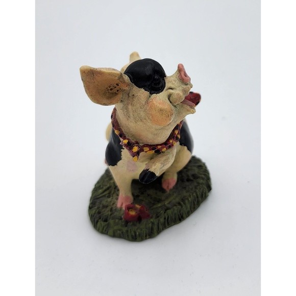 Pointing Scarf Pig Calabar Creations Pig Hollow Pete Apsit figurine 1994 Vintage - Picture 5 of 11